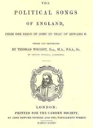 [Gutenberg 61511] • The Political Songs of England: From the Reign of John to That of Edward II